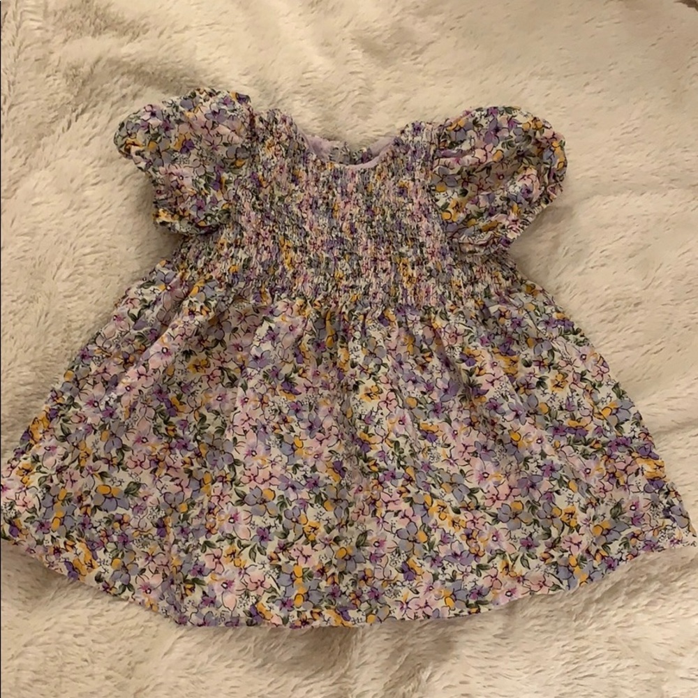 Zara Baby Floral Smocked Dress